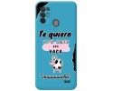 Funda Silicona Líquida Azul para ZTE Blade A52 diseño Vaca Dibujos