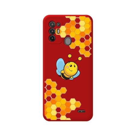 Funda Silicona Líquida Roja para ZTE Blade A52 diseño Abeja Dibujos