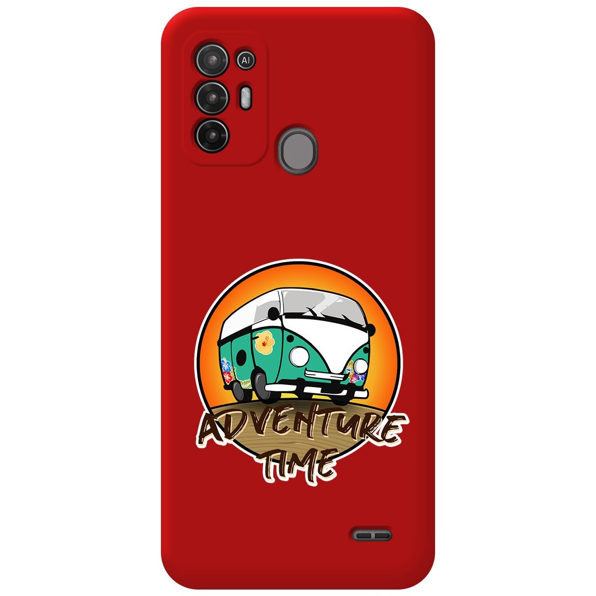 Funda Silicona Líquida Roja para ZTE Blade A52 diseño Adventure Time Dibujos