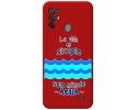 Funda Silicona Líquida Roja para ZTE Blade A52 diseño Agua Dibujos