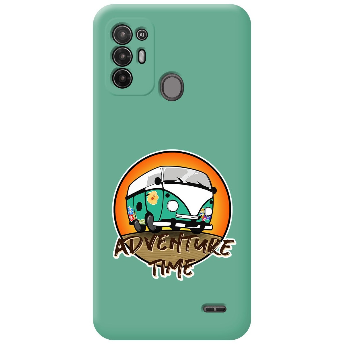 Funda Silicona Líquida Verde para ZTE Blade A52 diseño Adventure Time Dibujos
