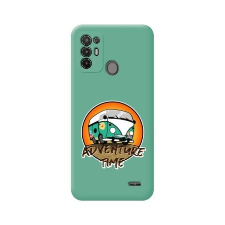 Funda Silicona Líquida Verde para ZTE Blade A52 diseño Adventure Time Dibujos