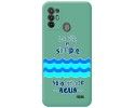 Funda Silicona Líquida Verde para ZTE Blade A52 diseño Agua Dibujos