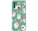 Funda Silicona Líquida Verde para ZTE Blade A52 diseño Cerdos Dibujos