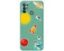 Funda Silicona Líquida Verde para ZTE Blade A52 diseño Espacio Dibujos