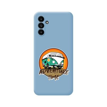 Funda Silicona Líquida Azul para Samsung Galaxy A13 5G diseño Adventure Time Dibujos