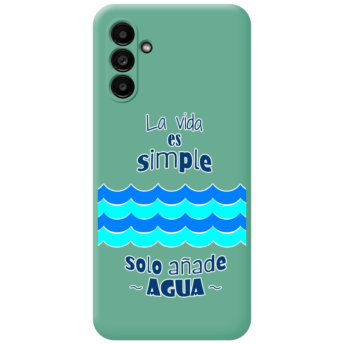 Funda Silicona Líquida Verde para Samsung Galaxy A13 5G diseño Agua Dibujos