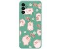 Funda Silicona Líquida Verde para Samsung Galaxy A13 5G diseño Cerdos Dibujos