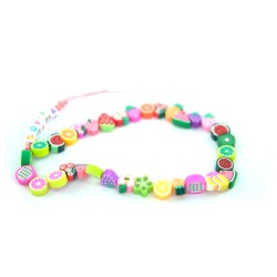 Personaliza tu Pulsera de Cuentas Modelo Frutas con Tu Nombre 2
