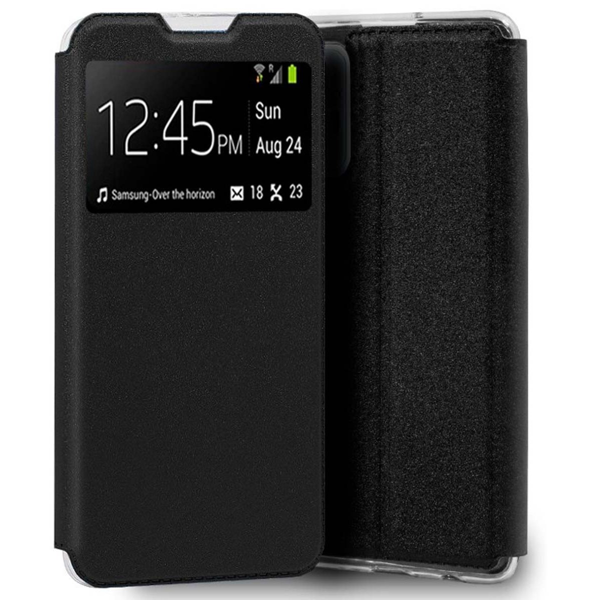 Funda Libro Soporte con Ventana para Samsung Galaxy A04s color Negra