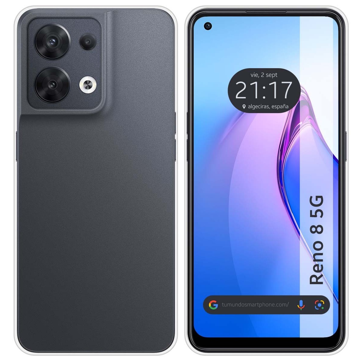 Funda Silicona Gel TPU Transparente para Oppo Reno 8 5G