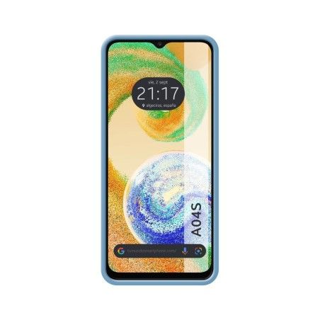 Funda Silicona Líquida Ultra Suave para Samsung Galaxy A04s color Azul