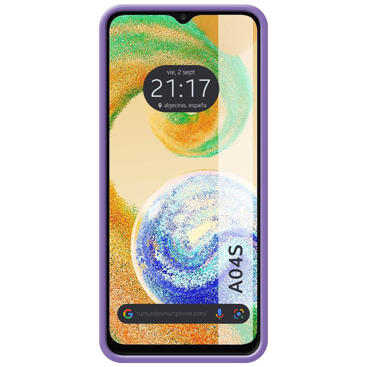 Funda Silicona Líquida Ultra Suave para Samsung Galaxy A04s color Morada