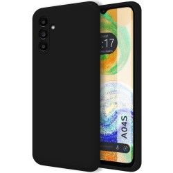 Funda Silicona Líquida Ultra Suave para Samsung Galaxy A04s color Negra
