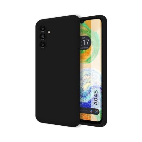 Funda Silicona Líquida Ultra Suave para Samsung Galaxy A04s color Negra