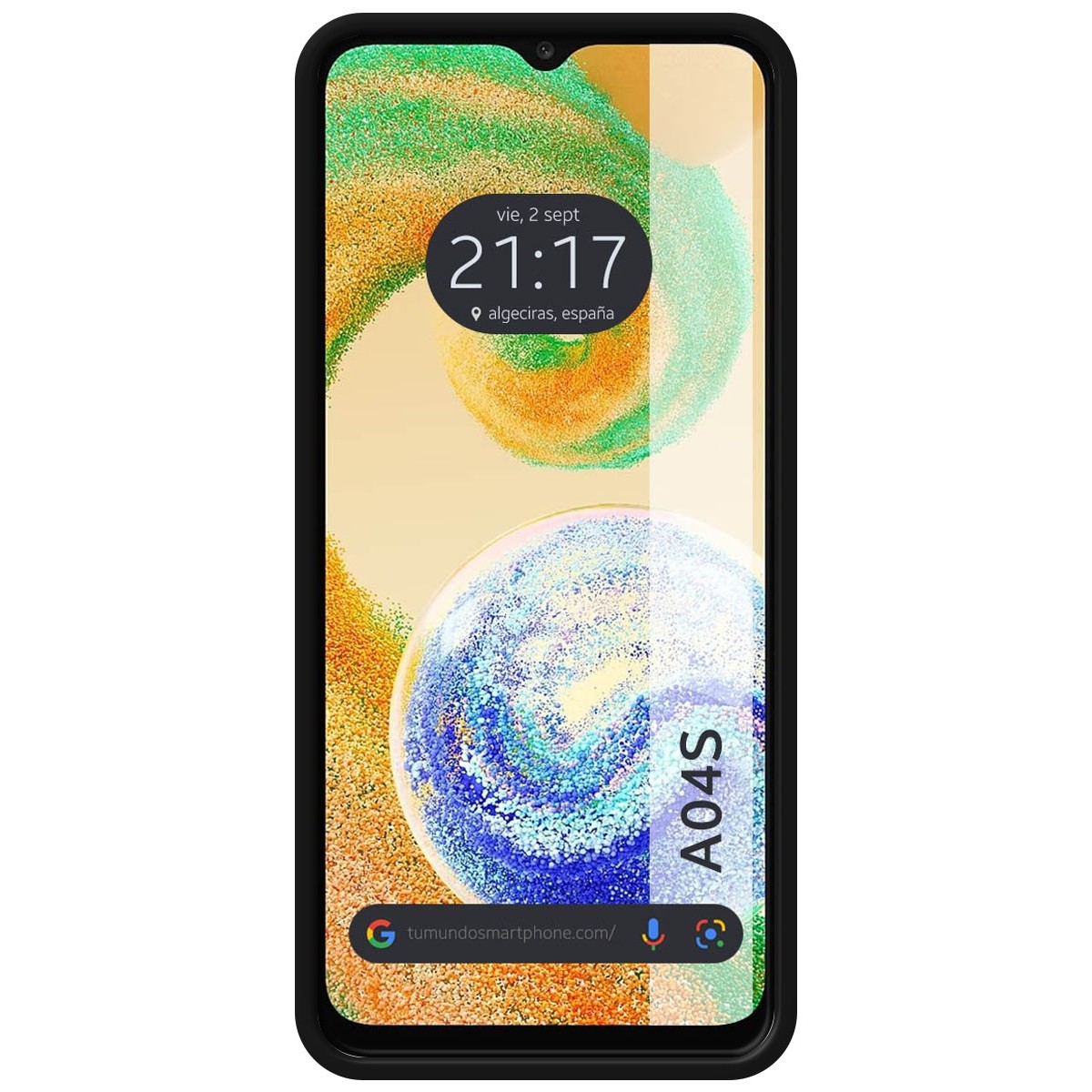 Funda Silicona Líquida Ultra Suave para Samsung Galaxy A04s color Negra