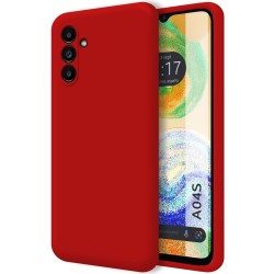 Funda Silicona Líquida Ultra Suave para Samsung Galaxy A04s color Roja