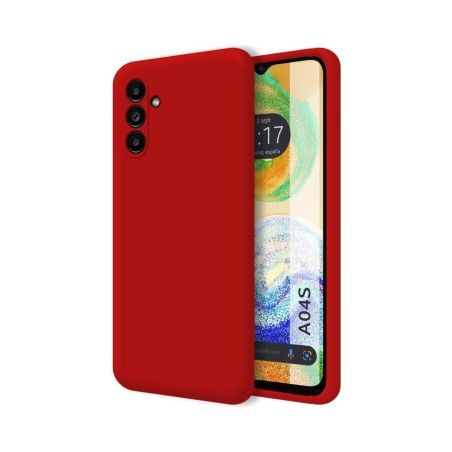 Funda Silicona Líquida Ultra Suave para Samsung Galaxy A04s color Roja