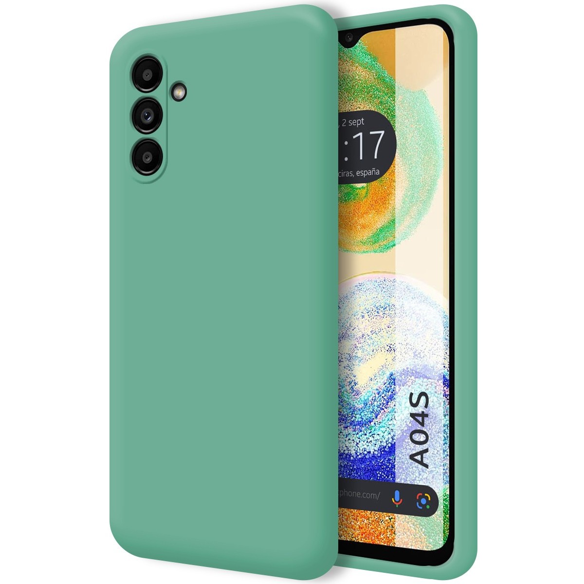 Funda Silicona Líquida Ultra Suave para Samsung Galaxy A04s color Verde