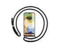 Funda Colgante Transparente para Samsung Galaxy A04s con Cordon Negro