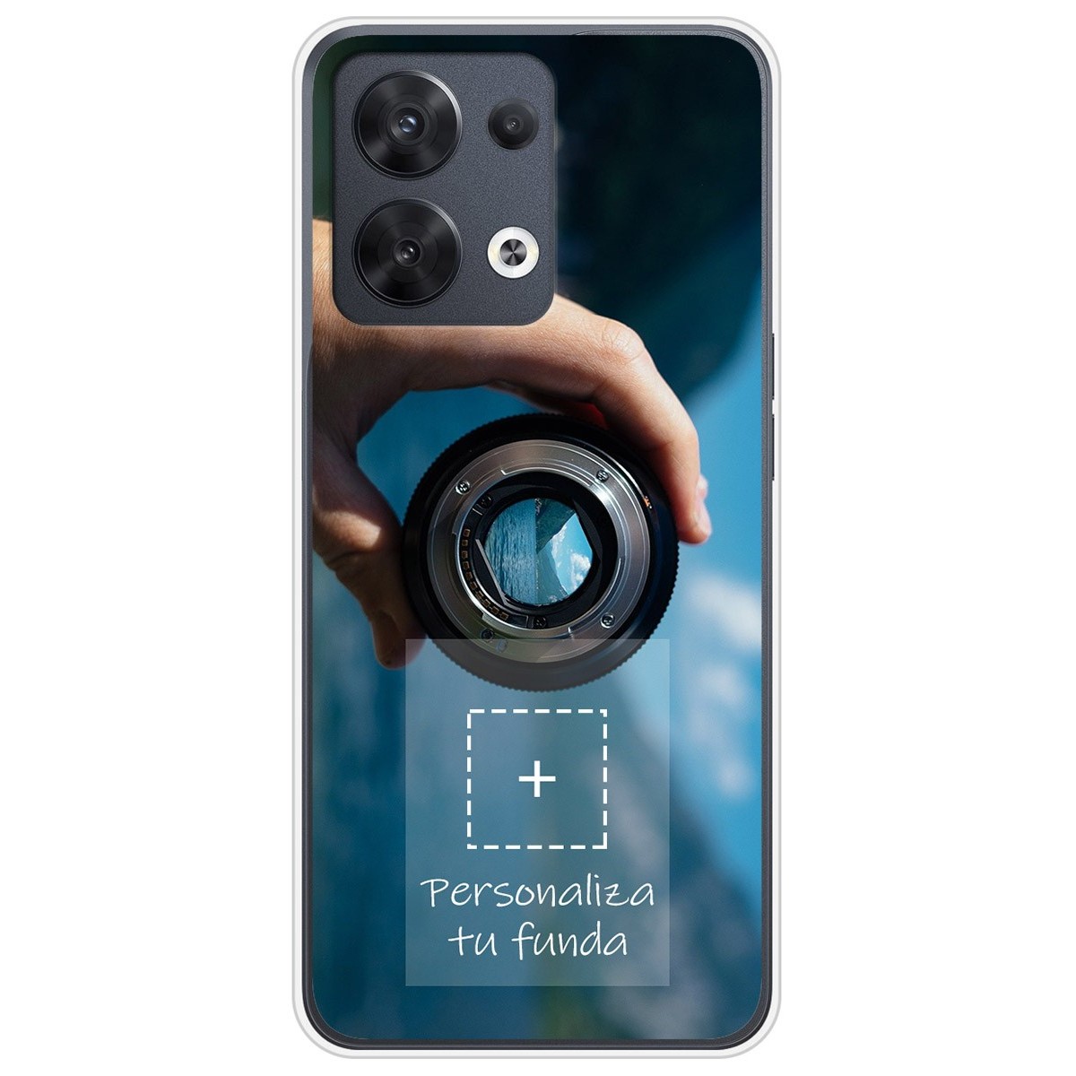 Personaliza tu Funda Silicona Gel Tpu Transparente con tu Fotografia para Oppo Reno 8 5G Dibujo Personalizada