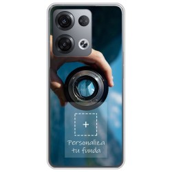Personaliza tu Funda Silicona Gel Tpu Transparente con tu Fotografia para Oppo Reno 8 Pro 5G Dibujo Personalizada