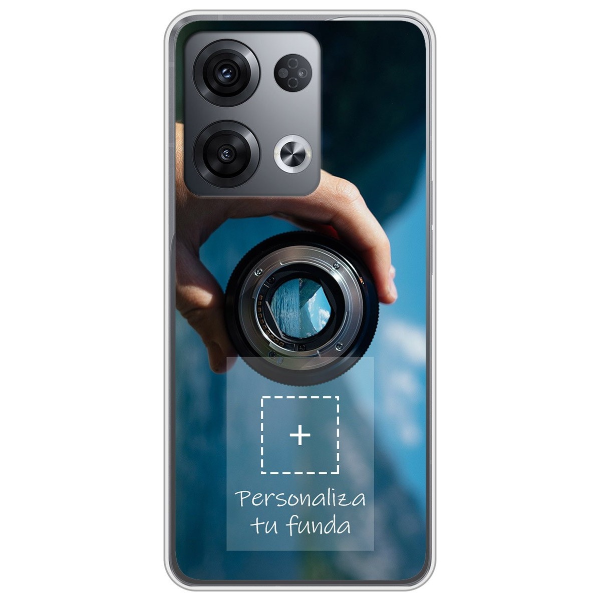 Personaliza tu Funda Silicona Gel Tpu Transparente con tu Fotografia para Oppo Reno 8 Pro 5G Dibujo Personalizada