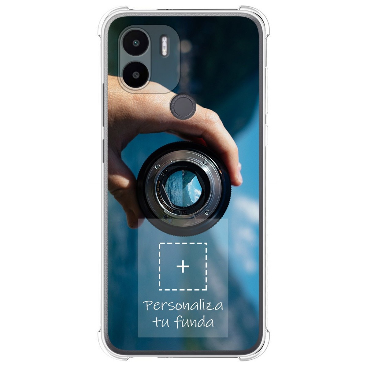 Personaliza tu Funda Silicona AntiGolpes Transparente con tu Fotografía para Xiaomi Redmi A1 Plus Dibujo Personalizada