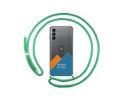 Personaliza tu Funda Colgante Transparente para Samsung Galaxy A04s con Cordon Verde Agua Dibujo Personalizada