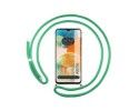 Funda Colgante Transparente para Samsung Galaxy A23 5G con Cordon Verde Agua