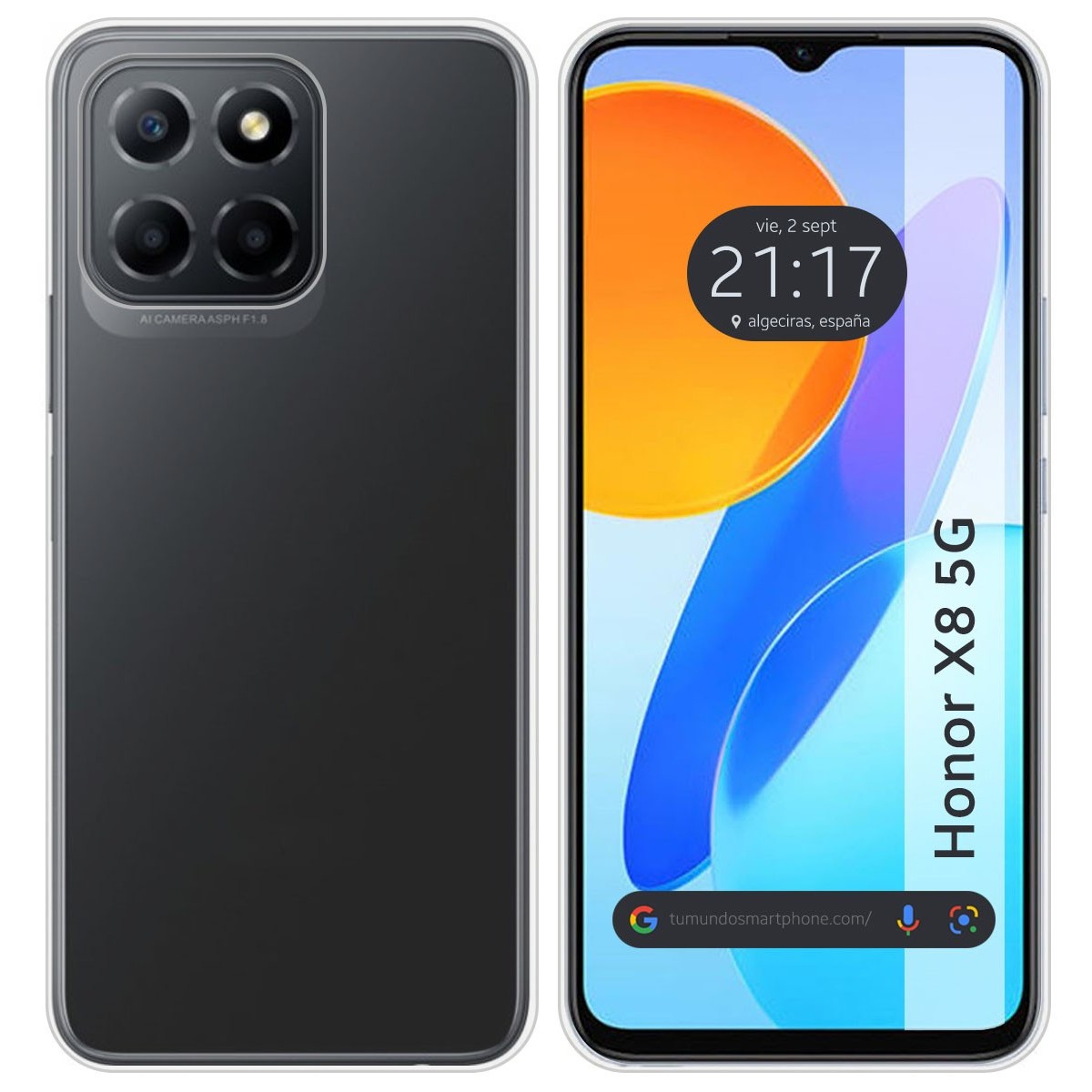 Funda Silicona Gel TPU Transparente para Huawei Honor X8 5G