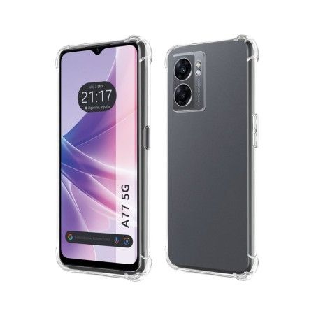 Funda Silicona Antigolpes Transparente para Oppo A77 5G