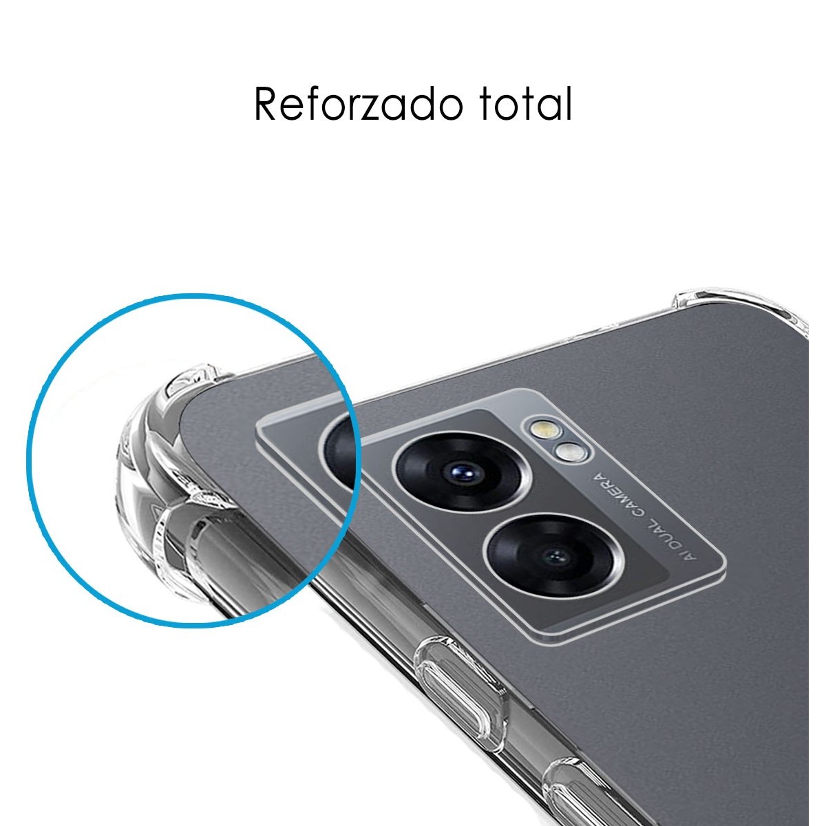 Funda Silicona Antigolpes Transparente para Oppo A77 5G