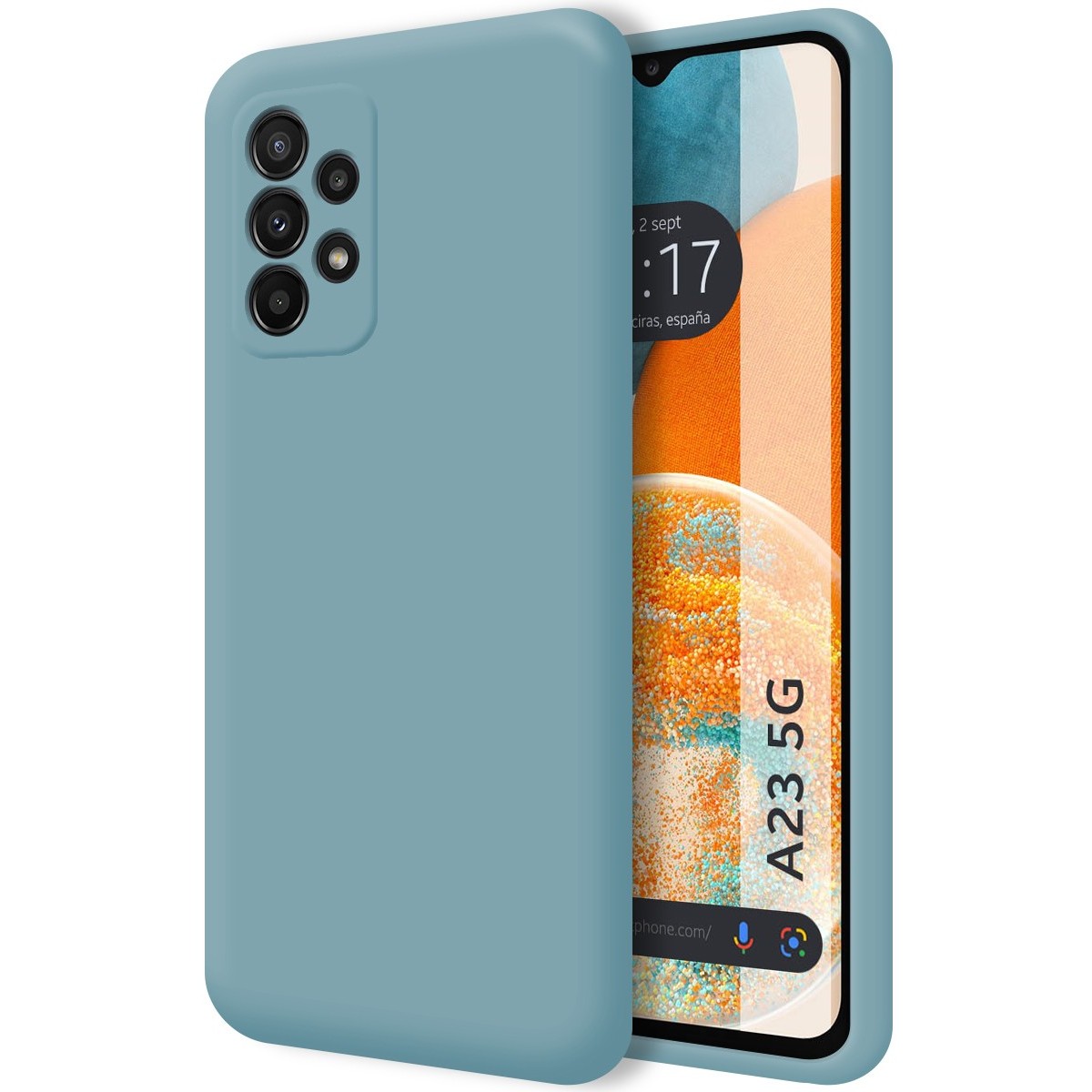 Funda Silicona Líquida Ultra Suave para Samsung Galaxy A23 5G color Azul
