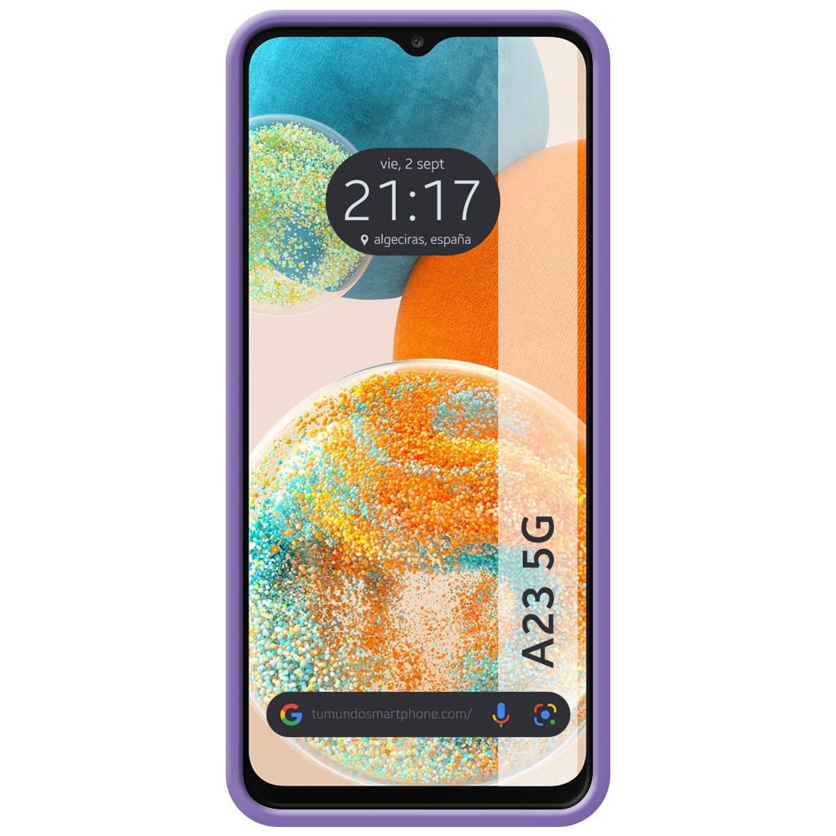 Funda Silicona Líquida Ultra Suave para Samsung Galaxy A23 5G color Morada