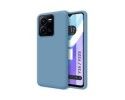 Funda Silicona Líquida Ultra Suave para Vivo Y35 / Y22s color Azul