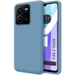 Funda Silicona Líquida Ultra Suave para Vivo Y35 / Y22s color Azul