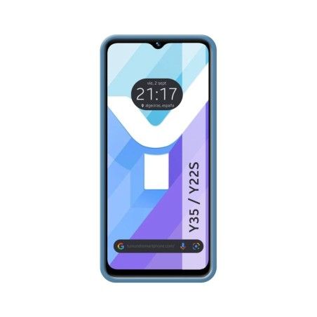 Funda Silicona Líquida Ultra Suave para Vivo Y35 / Y22s color Azul