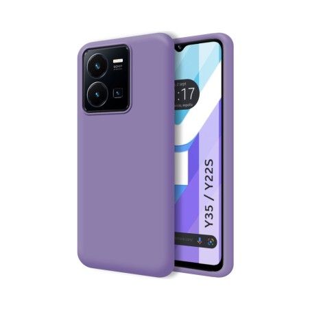 Funda Silicona Líquida Ultra Suave para Vivo Y35 / Y22s color Morada