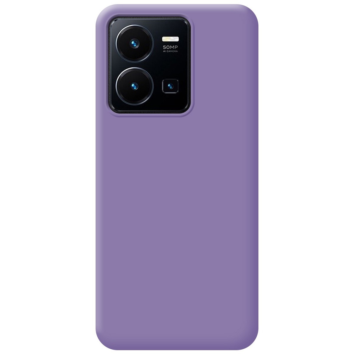Funda Silicona Líquida Ultra Suave para Vivo Y35 / Y22s color Morada