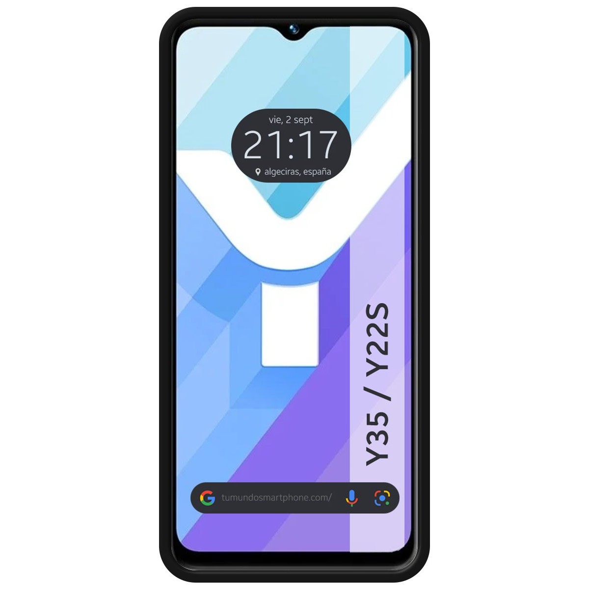 Funda Silicona Líquida Ultra Suave para Vivo Y35 / Y22s color Negra