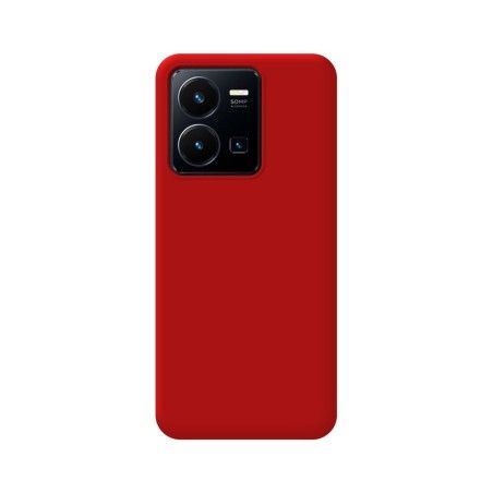 Funda Silicona Líquida Ultra Suave para Vivo Y35 / Y22s color Roja