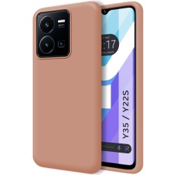 Funda Silicona Líquida Ultra Suave para Vivo Y35 / Y22s color Rosa