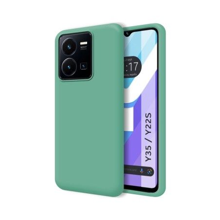 Funda Silicona Líquida Ultra Suave para Vivo Y35 / Y22s color Verde