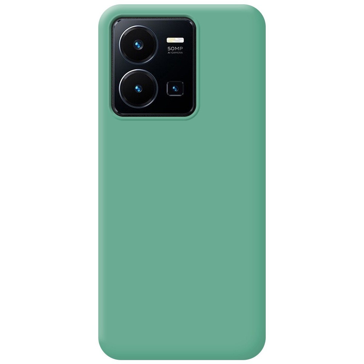 Funda Silicona Líquida Ultra Suave para Vivo Y35 / Y22s color Verde