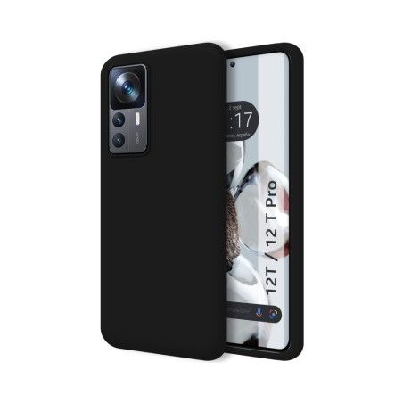 Funda Silicona Líquida Ultra Suave para Xiaomi 12T / 12T Pro 5G color Negra