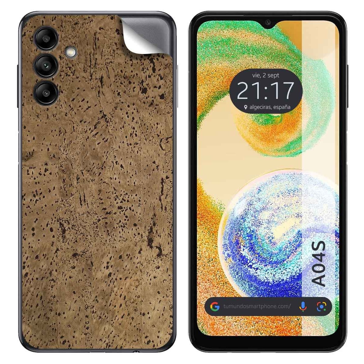 Pegatina Vinilo Autoadhesiva Textura Corcho para Samsung Galaxy A04s