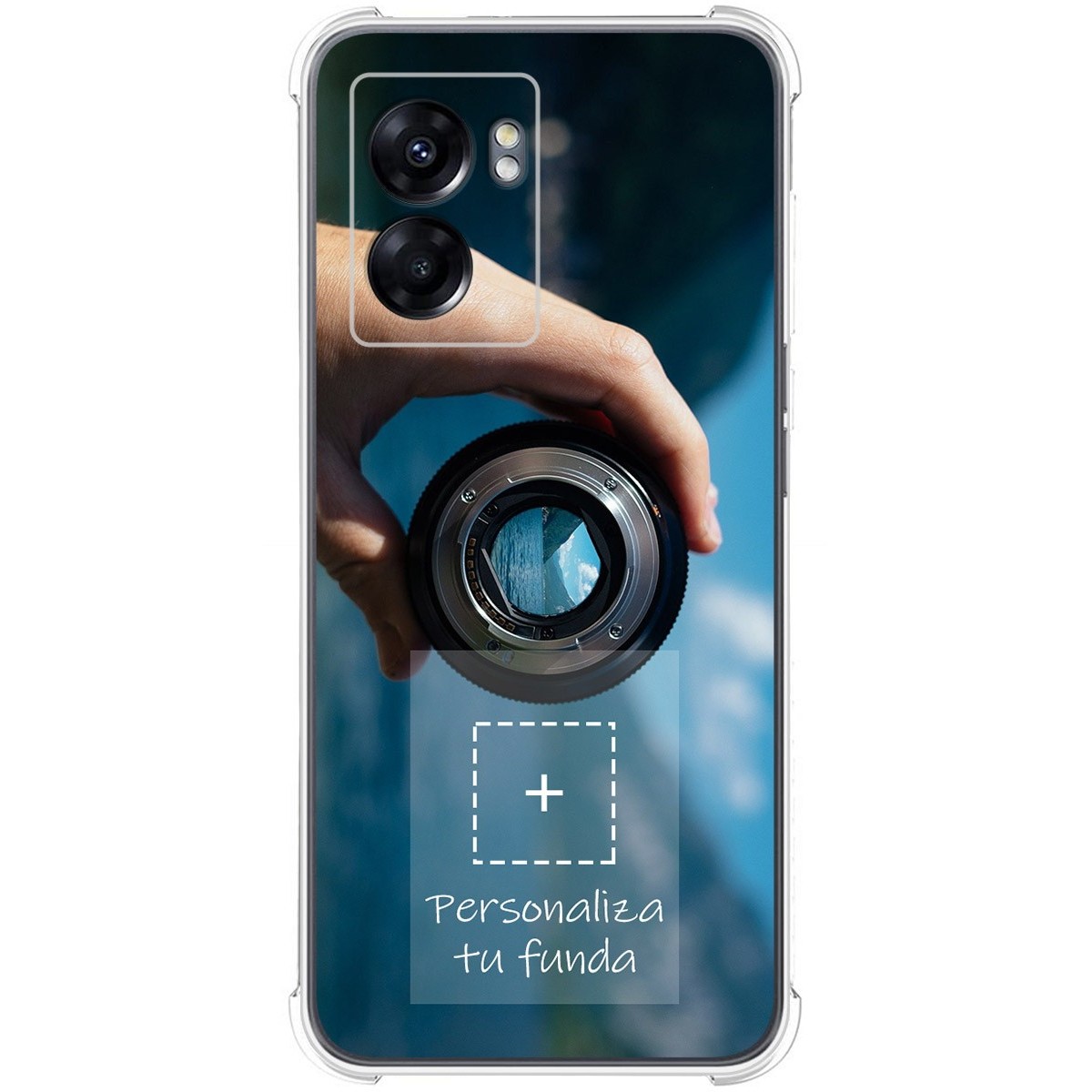 Personaliza tu Funda Silicona AntiGolpes Transparente con tu Fotografía para Oppo A77 5G Dibujo Personalizada