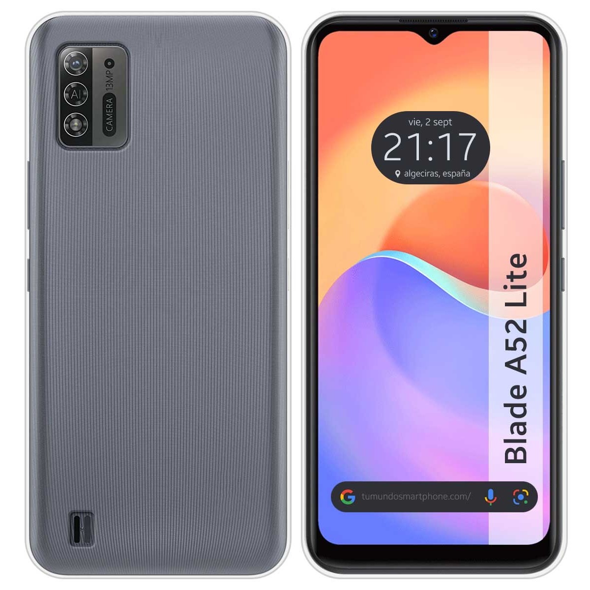 Funda Silicona Gel TPU Transparente para ZTE Blade A52 Lite
