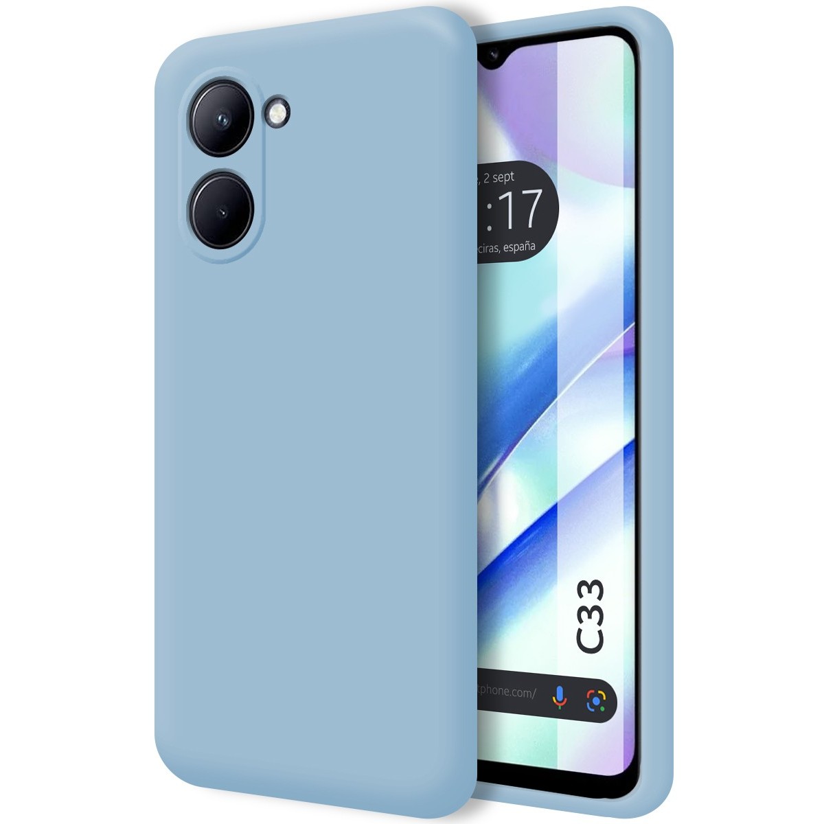 Funda Silicona Líquida Ultra Suave para Realme C33 color Azul